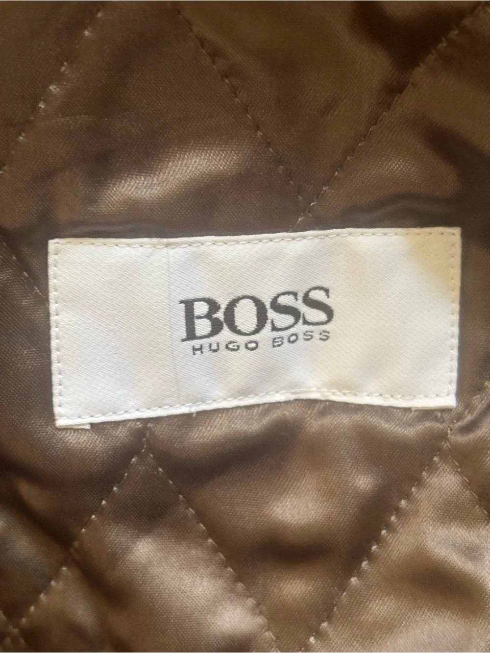 Hugo Boss Men's Double-Breasted Trench Coat in Black with Dark Fur Collar
